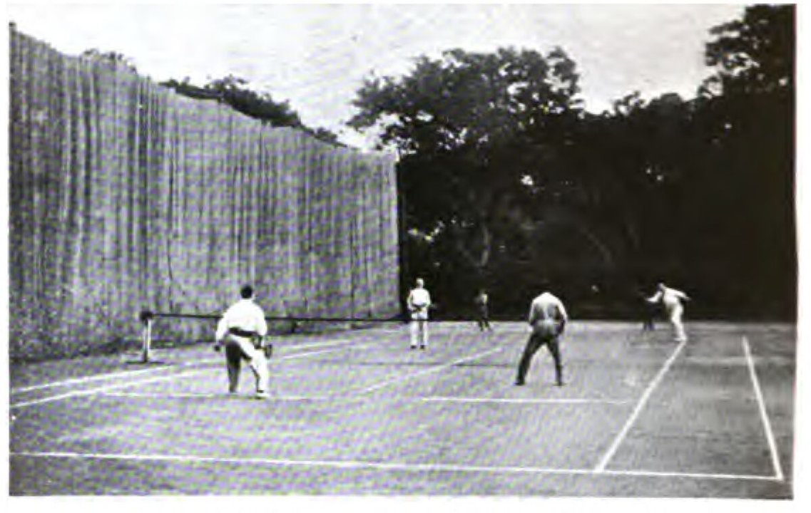 Tennis History | The Madras Club, Mount Road — a 1903 plate names three players and calls the fourth the marker