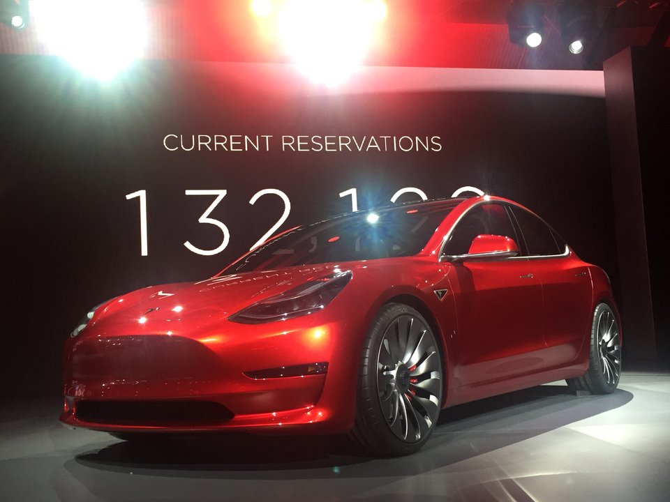 Elon Musk Unveiled the Tesla Model 3 Here