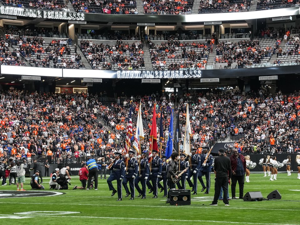 NFL History | Allegiant Stadium, Las Vegas — The Overtime Rule Read Off the Scoreboard