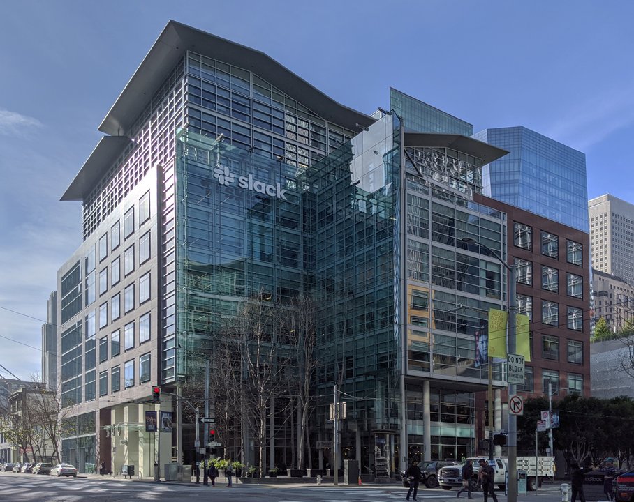 Technology History | 500 Howard Street — The Sign on the Glass Still Said Slack