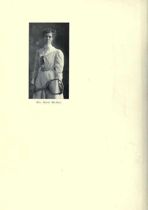 Biography | Myrtle McAteer — a Cincinnati final the papers called a championship, and the national title she took in 1900 when the holder never appeared