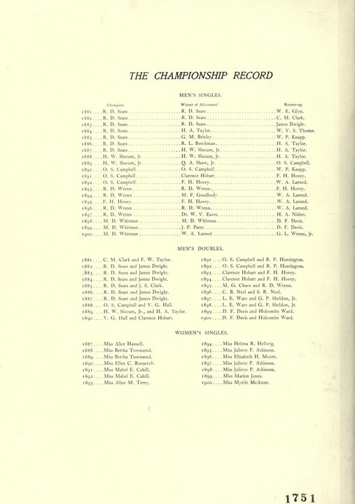 Biography | Myrtle McAteer — a Cincinnati final the papers called a championship, and the national title she took in 1900 when the holder never appeared — photo 2