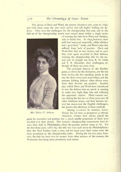 Biography | Juliette Atkinson — a third title made the cup her personal property, and the annual that reported it carried no portrait of her, Philadelphia, 1898 — photo 3
