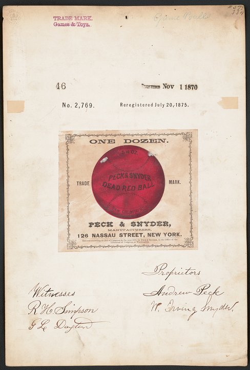 Tennis History | Peck and Snyder, 126 Nassau Street, New York — the association voted the American ball out twenty-four to seventeen, March 1886