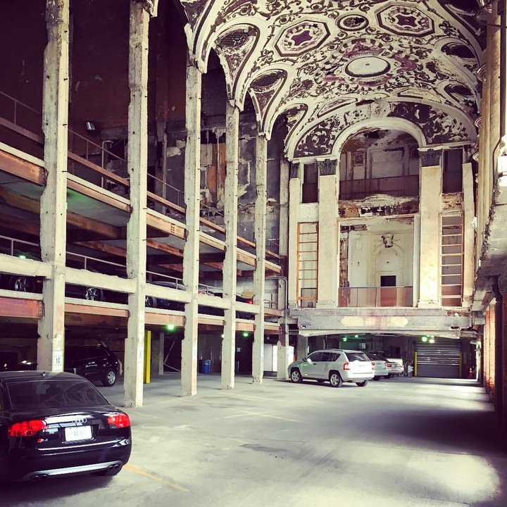 8 Mile|Michigan Theatre Parking Garage — verses traded under a ruined movie palace