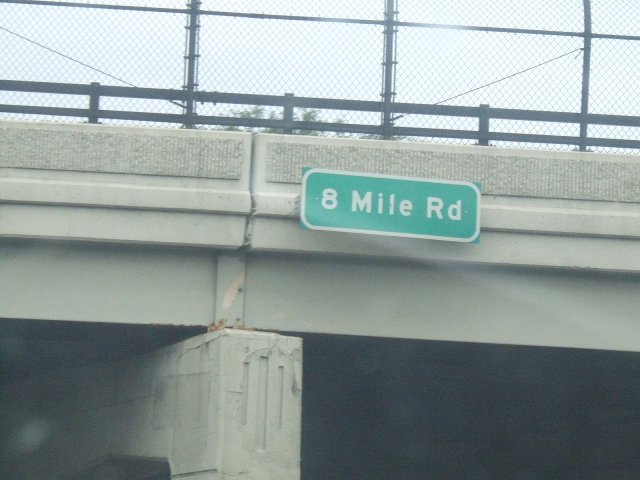 8 Mile|8 Mile Road at Schultes Avenue — the line the whole film is named after