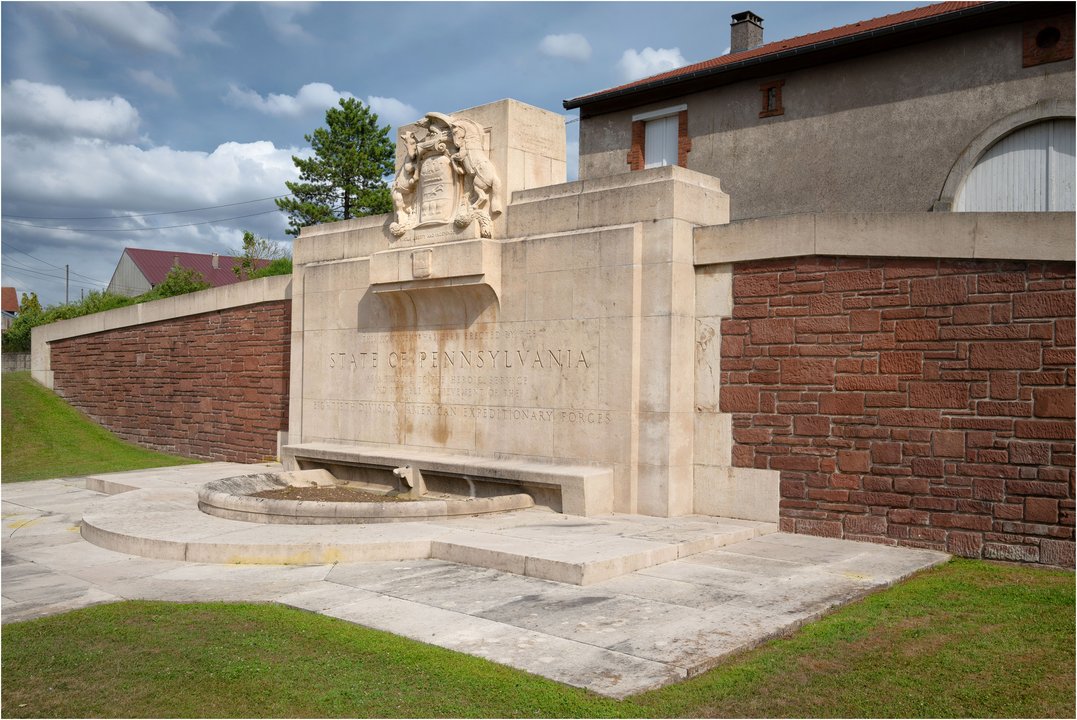 Military History | Pennsylvania Memorial Fountain, Nantillois — Medium-Size Stone Fountain