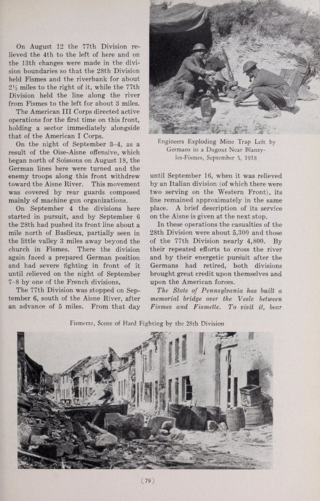 Military History | 4th Division Monument, West of Fismes — Small Stone Obelisk