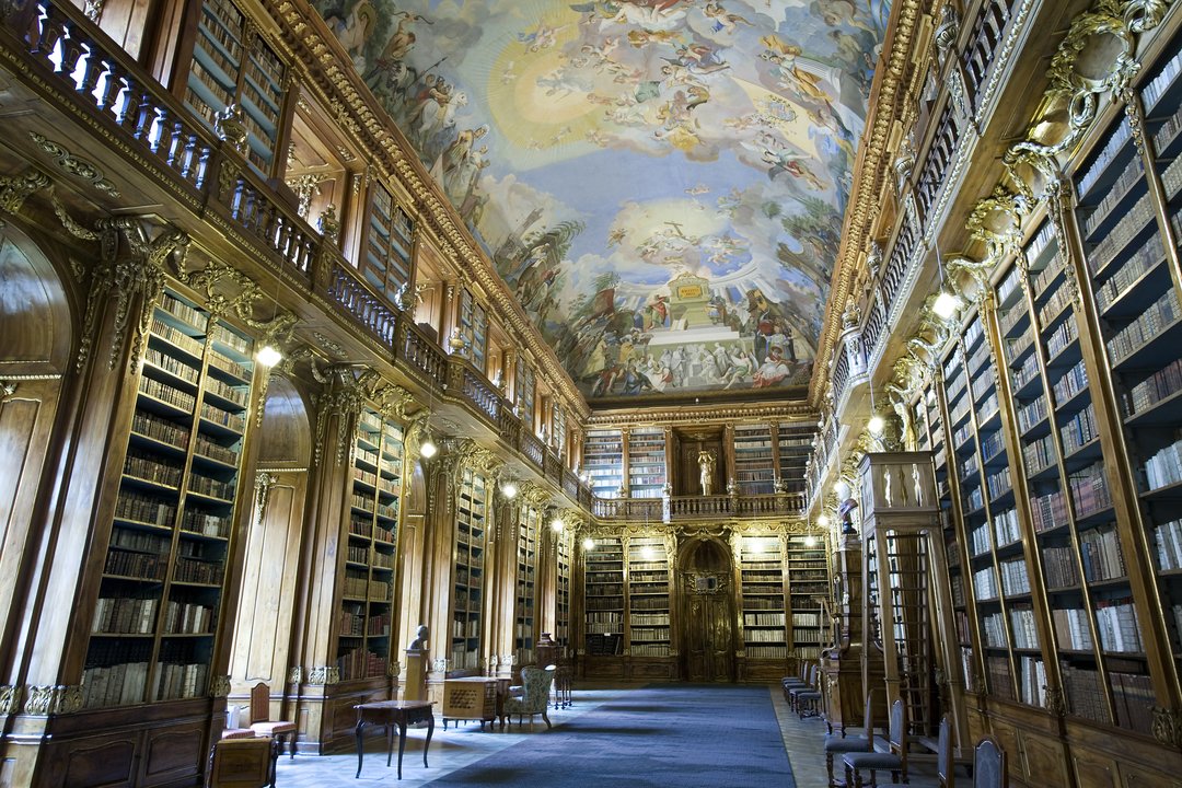 Amadeus | Strahov Library — books stacked to the ceiling while a genius starves