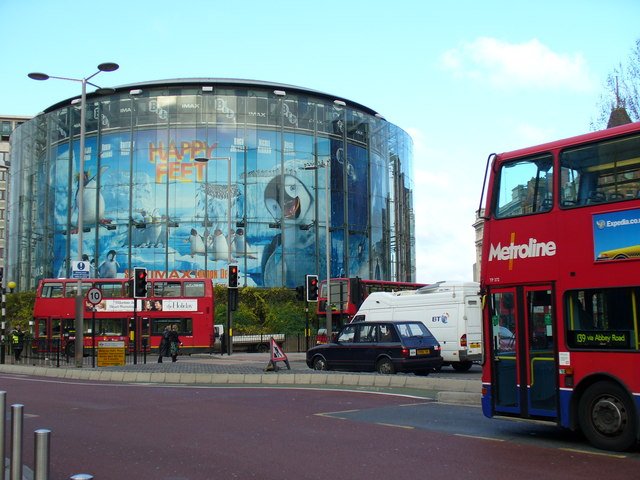 About a Boy | BFI IMAX, Waterloo — waiting outside the glass drum