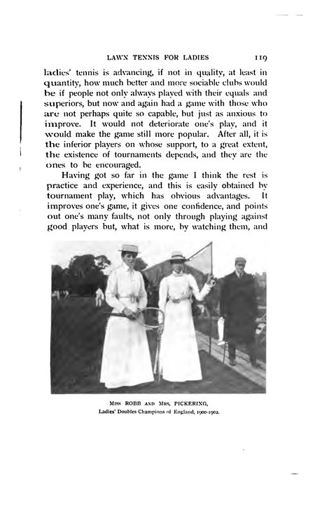 Biography | Alice Pickering — a 1903 book puts her tennis at a country vicarage and her 1896 Wimbledon win at the All Comers, not the final, Tow Law, 1885 — photo 2